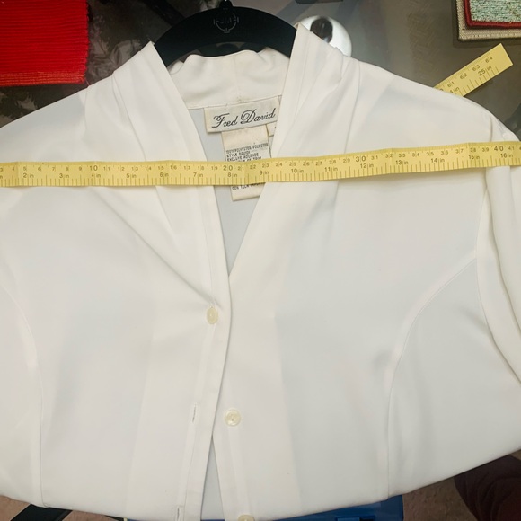 Fred David white blouse Size 6 - Picture 5 of 6